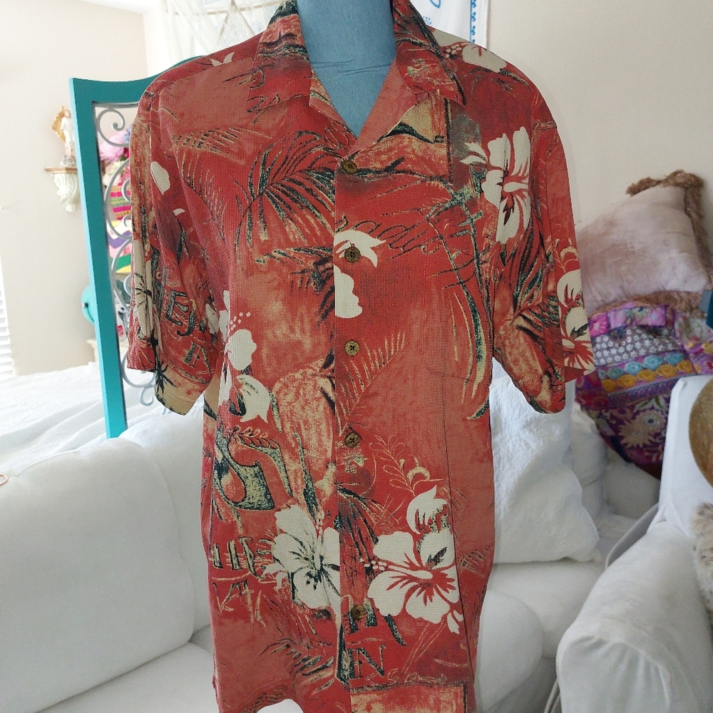 HALF MOON BAY 100% SILK LIGHTWEIGHT WAFFLE TEXTURE MENS SHIRT